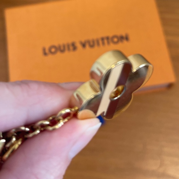 Louis Vuitton Monogram Stripes Flowers Key Ring Bag Charm With Box - Picture 12 of 13